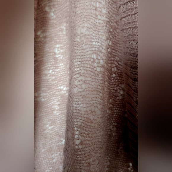 Dusty Rose Asymmetrical Long Cardigan Sweater - Picture 3 of 4